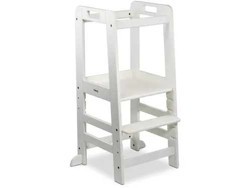 hauck Learn N Explore - Höhenverstellbarer Lernturm aus Buchenholz - Matratzen und mehr: Der Montessori Lernturm fördert die Selbstständigkeit Ihres Kindes ab 1 Jahr, ist stabil und aus FSC® zertifiziertem Holz für nachhaltigen Spaß.