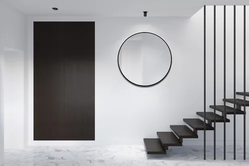 Badspiegel Talos Picasso - runder Badezimmerspiegel Ø 100 cm schwarz - Badezimmerspiegel mit elegantem Design, ideal für moderne Badezimmer. Perfekte Wandmontage und stilvolle runde Form in zeitlosem Schwarz.