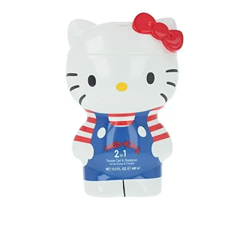 Hello Kitty 2in1 Duschgel & Shampoo für Kinder mit milder Pflegeformel, 3D Figur Hello Kitty, (400 ml) Geschenk für Mädchen