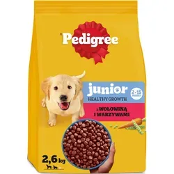 PEDIGREE Junior Trockenfutter für Hunde mit Rindfleisch und Gemüse 2,6kg