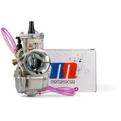 Vergaser Typ PWK MotoForce Racing 24 mm - PWK Vergaser 24mm für Motorräder, verbessert das Ansprechverhalten durch optimierte Luftströmung und bietet zuverlässige Leistung mit zusätzlicher Einstellmöglichkeit durch Powerjet Düse.