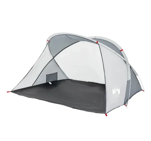 vidaXL Strandzelt für 2 Personen - Pop-Up-Design, Grau - Strandmuschel mit schnellem Pop-Up-Design, wasser- und winddicht. Ideal für gemütliche Tage am Strand oder als Schattenspender für Kinder im Sandkasten.