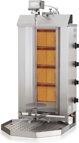 Produktbild CombiSteel Gyros Grill Gas – 4 Heizzonen mit Motorposition Oben
