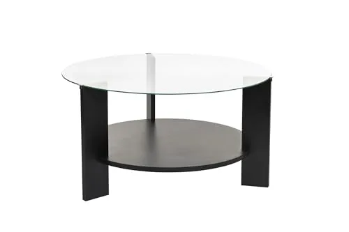 Stylischer Couchtisch aus Melamin – Beistelltisch in Schwarz - Moderner Couchtisch mit einer Breite von 75 cm, ideal für jedes Wohnzimmer. Robuste melaminbeschichtete Spanplatte sorgt für Langlebigkeit und stilvolles Design.