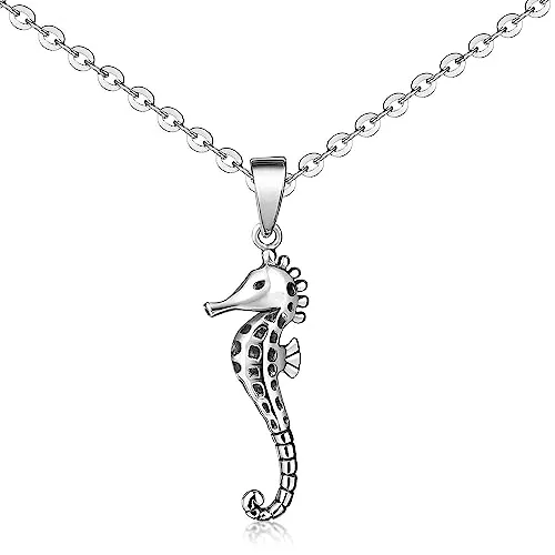 Materia Damen Kette mit Anhänger Silber 925 Seepferdchen KA-328-K142