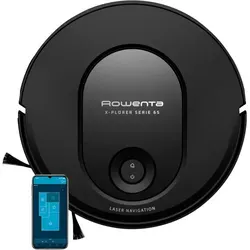 Rowenta Xplorer Serie 65+ Nass-Trocken-Saugroboter - Saugroboter mit Lasernavigation, 120 Min. Laufzeit und nur 7,8 cm Höhe - ideal für mühelose Reinigung von Hartböden und Teppichen mit integriertem Wischmopp.