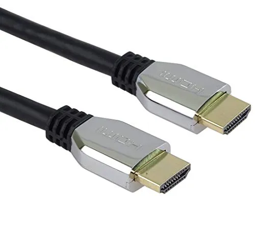 PremiumCord 8K Ultra High Speed ​​HDMI 2.1 Kabel M/M 48Gbps mit Ethernet, Kompatibel mit Video 8K@60Hz, Deep Color, 3D, eARC, HDR, 3X geschirmt, vergoldete Anschlüsse, silberne Zinkverbinder, 1,5 m