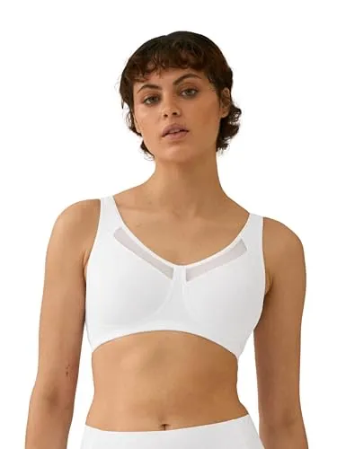 Naturana Entlastungs-BH für Damen, Gr. 90, Cup B, weiß - Funktionsunterwäsche mit dekorativem Mesh-Einsatz und vorgeformten Cups für höchsten Komfort. Die weichen, verstellbaren Entlastungsträger sorgen für eine optimale Passform.