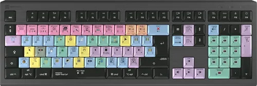 Logickeyboard LKB-FCPX10-A2M-UK Tastatur USB QWERTY UK Englisch Schwarz (LKB-FCPX10-A2M-UK)