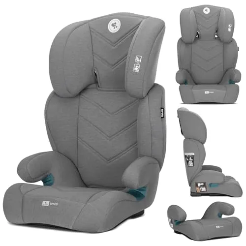 Lorelli Auto Kindersitz Speed i-Size 100-150 cm – Mitwachsender Autositz in Grau