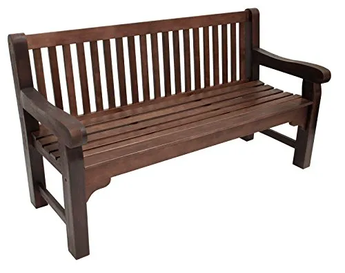 DEGAMO Bank BRISTOL 3-sitzer aus Eukalyptus - Witterungsbeständige Gartenbank aus extra stabilem, dunkel geöltem Eukalyptus - Hartholz, ideal für langlebigen Komfort im Außenbereich.