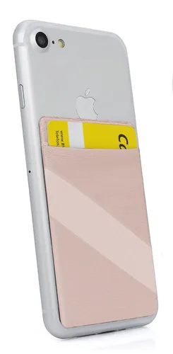 Handy Kartenhalter Fingerhalterung RFID Blocking Kartenhülle Etui Roségold
