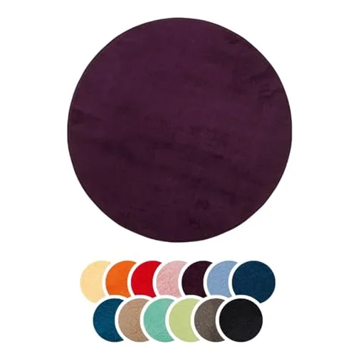 liebling Badteppich Santos, Ø 110 cm, Farbe: Beere in pink von liebling