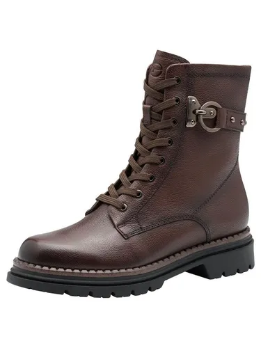 Tamaris TOUCH-IT, Removable Sock aus Leder kein Absatz Schnürstiefelette TOUCH-IT