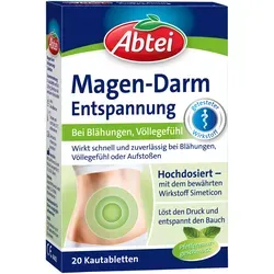 Abtei Magen Darm Entspannungstabletten 20 St - Praktische Entspannungstabletten zur Unterstützung des Wohlbefindens bei unruhigem Magen-Darm-Trakt. Ideal für den täglichen Einsatz.