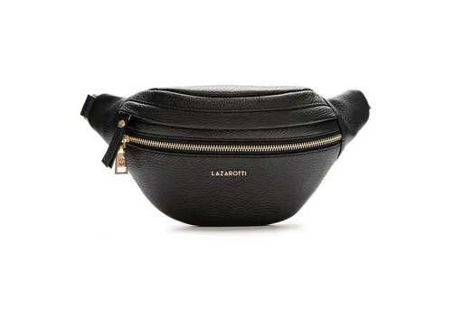 Lazarotti Gürteltasche Bologna Leather - Hochwertige Gürteltasche aus Leder mit praktischem Reißverschlussfach und zusätzlichem Stauraum, ideal für unterwegs.