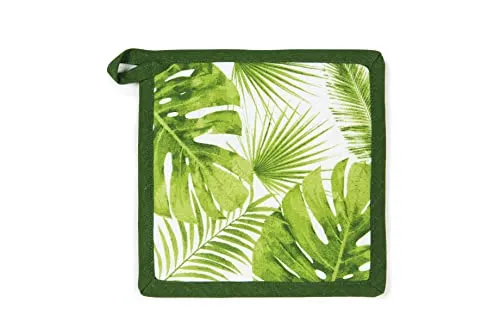 Excelsa Foliage Topflappen, 20 x 20 cm, Futter 100% Baumwolle, Füllung aus Polyester