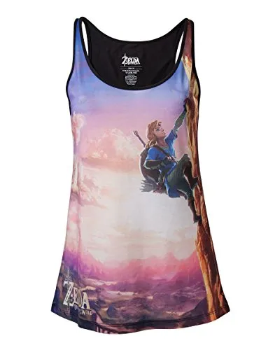 Zelda Breath of the Wild Top (Damen) -L- Link Climbing - Gaming-Zubehör mit einzigartigem Design, perfekt für Fans von Zelda und ideal für gemütliche Gaming-Abende.