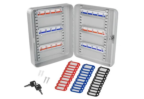 Schlüsselkasten mit 30 Haken DSK30 - Schlüsselkästen aus robustem Metall, ideal für die organisierte Aufbewahrung von Schlüsseln mit 30 Haken für maximale Übersichtlichkeit.