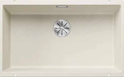 Blanco Einbauspüle SUBLINE 700-U - Sanitäranlagen & Zubehör: Hochwertige SILGRANIT Einbauspüle in softweiß, ideal für moderne Küchen mit einer minimalen Unterschrankbreite von 80 cm.