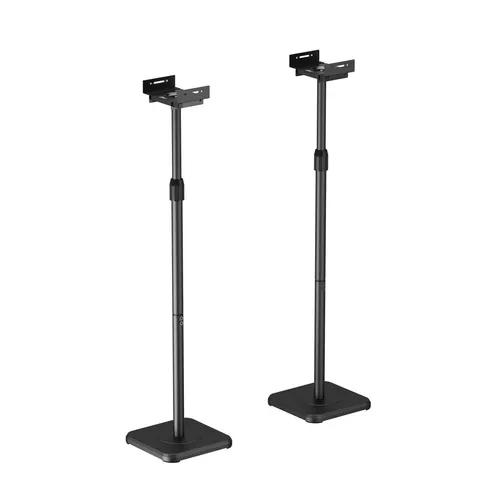 2x Höhenverstellbare Lautsprecherständer Universal Boxenständer Schwarz