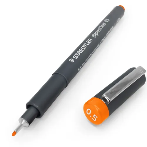 Staedtler 308 Pigment Futter Fineliner –0.5mm– Einzel – Orange