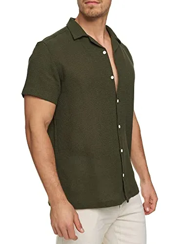 Produktbild Indicode Herren INCosby Kurzarmhemd mit Button-Down-Kragen – Stylisches Hemd für den Sommer