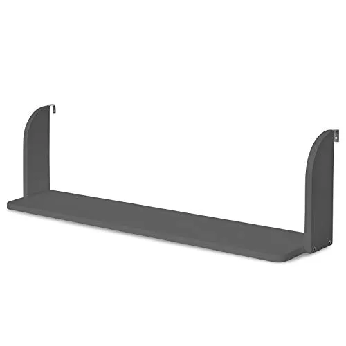 Homestyle4u Hochbett Einhängeregal - Praktisches Hängeregal für Kinderzimmer - Kinderzimmermöbel mit 1 Ablage, ideal zum Einhängen am Hochbett. Bietet zusätzlichen Stauraum für Spielzeug und Bücher in stilvollem Grau.