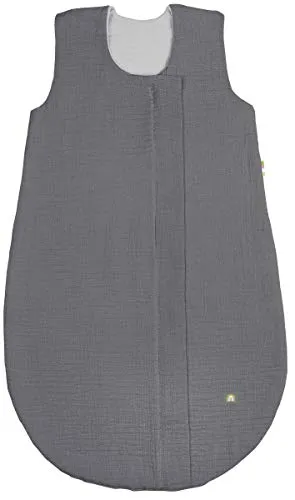 Odenwälder BabyNest Sommer-Schlafsack | Babyschlafsack ohne Ärmel | Kinderschlafsack ab 0 Monate | Sommerschlafsack atmungsaktiv & pflegeleicht | Baby-Schlafsack mit Reissverschlussschutz (119, 90)