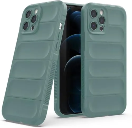 Handyhülle Kompatibel mit Apple iPhone 12 Pro Max | TPU Silikon Bumper Case | Outdoor Schutzhülle Cover | Grün