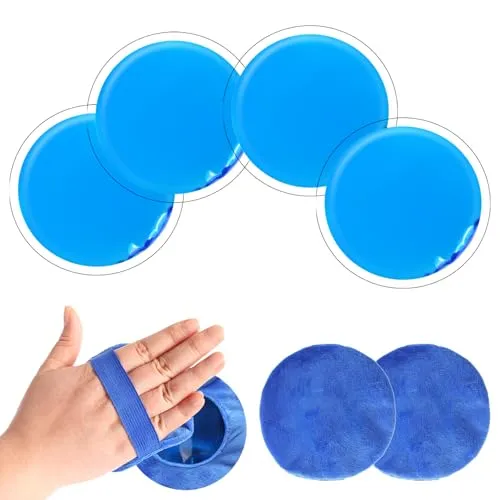 Kühlpads 4 Stück Kalt Warm Kompressen Klein Kühlpack Wiederverwendbar Gel-Eisbeutel Kühlakkus