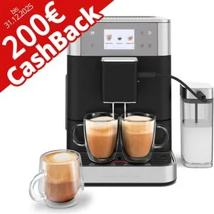 KitchenAid 5KES8557EBK Kaffeevollautomat - Kaffeevollautomat für Espresso-Liebhaber, bereitet auf Knopfdruck vielfältige Kaffeespezialitäten und bietet Spitzenqualität im Gusseisen Schwarz.