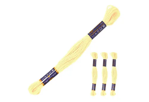 maDDma 3 Docken Stickgarn Sticktwist Stickgarn, 8 m, 1122 hellgelb