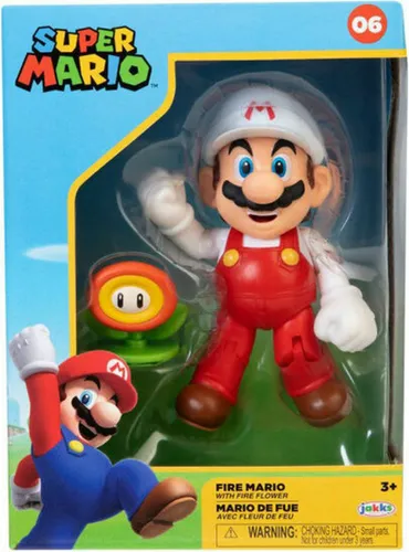Figur - JAKKS PACIFIC - Super Mario Bros: Fire Mario - 10 cm