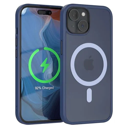 EAZY CASE Ultra Schutz Outdoor Hülle kompatibel mit iPhone 15 kompatibel mit Qi-Charging, hochwertige Schutzhülle mit Aufprallschutz, Stoßfest, Kratzfest, Handyhülle mit Kameraschutz, Nacht Blau