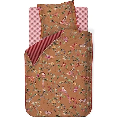 PiP Studio Bettwäsche Good Nightingale Braun, 3-teilig in gelb von Pip Studio