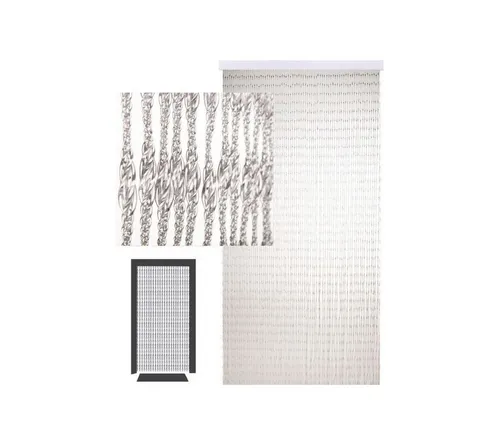 DEFACTO Fadenvorhang Türvorhang 100 x 200 cm – Glitzernder PVC-Vorhang für Türen - Insektenschutzvorhang mit elegantem Glitzer-Effekt, ideal für stilvolle Raumtrennungen – hergestellt in Italien.