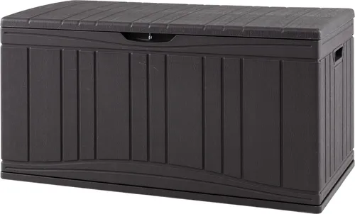 COSTWAY Gartenbox 300L – Wetterfeste Auflagenbox mit abschließbarem Deckel - Großer Stauraum von 300L für Kissen, Gartengeräte und mehr. Wetterfestes HDPE-Material, mit stabiler Wabenkonstruktion und bis zu 150 kg Tragfähigkeit für zusätzlichen Sitzkomfort.