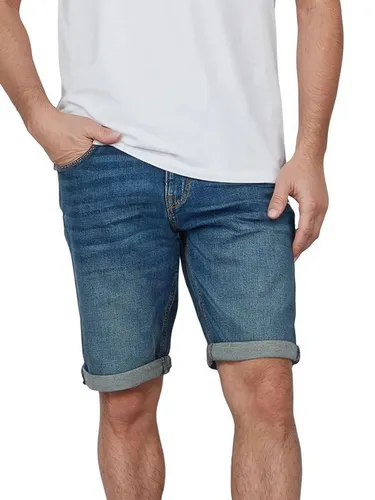Tom Tailor Jeans Shorts Herren Josh Slim Fit Blau W 38 - Herren-Shorts im Regular Slim Fit, aus elastischem Denim für optimalen Tragekomfort. Ideal für warme Tage, vielseitig kombinierbar und in Übergrößen erhältlich.