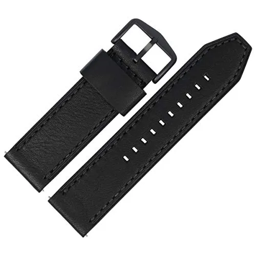 Fossil Uhrenarmband JR-1354, 24 mm, Leder, Schwarz von Fossil