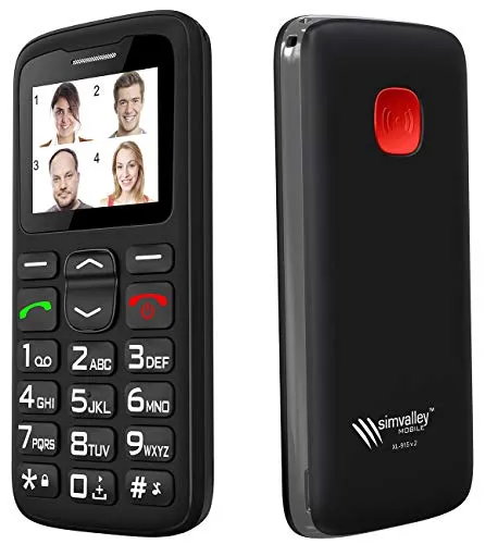simvalley MOBILE Rentnerhandy XL-915 V2 - Komfort-Handy für Senioren, Garantruf Premium und große Tasten für einfache Bedienung