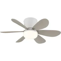Deckenventilator mit LED-Lampe und Fernbedienung in Sandfarbe