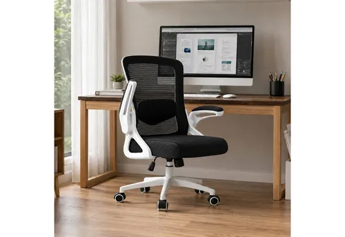 Hoolamyie Ergonomischer Bürostuhl mit Lendenstütze und klappbaren Armlehnen