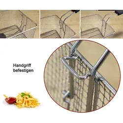 Beeketal Gastronomie Friteuse BWF-200P 400V - Kompaktfriteuse mit 20 Liter Fassungsvermögen, ideal für Gastronomie und Imbiss. Schnelle Einsatzbereitschaft und einfache Reinigung dank Edelstahl-Gehäuse und Ablasshahn.