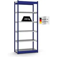 PROREGAL Fachbodenregal Stecksystem 250 x 102,5 x 40 cm – Stabil und Flexibel - Das PROREGAL Fachbodenregal bietet eine robuste Lagerlösung für Werkstätten und Büros. Mit 6 höhenverstellbaren Ebenen und einer Fachlast von 200 kg ist es ideal für individuelle Lagerbedürfnisse.