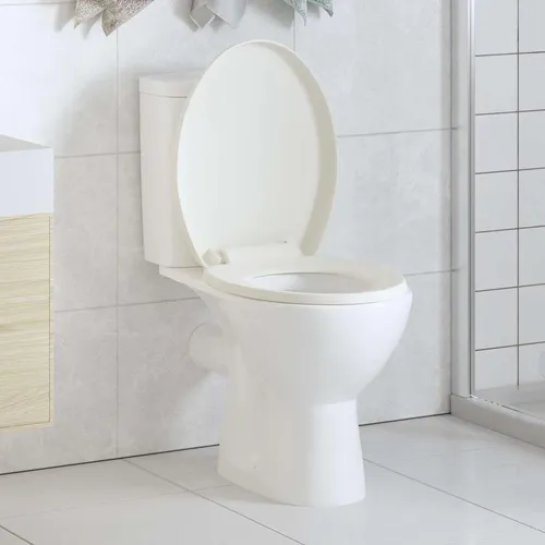 vidaXL Toilettensitz mit Absenkautomatik - Hochwertiger WC-Sitz mit Soft-Close-Funktion und Quick-Release-Design für einfache Montage und Reinigung. Ideal für Zuhause, Restaurants und Hotels.