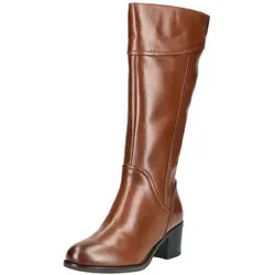 Caprice Damen Stiefel 9-25500-41 - Stilvoller Komfort in Cognac - Wanderschuhe für Damen, hochwertiges Nappaleder und bequemer Inneneinstieg durch Reißverschluss, perfekt für Büro und Freizeit.