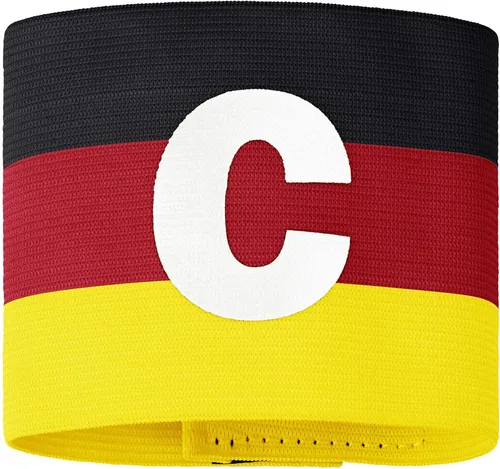 JAKO Unisex Kapitänsbinde, Schwarz/Rot/Gelb, L-XL