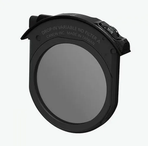 Canon Variabler ND Einsteckfilter A für Bajonettadapter - Telekonverter für Kameras, ideal für Filmemacher und Landschaftsfotografen mit einstellbarem ND-Effekt von ND 2,5 bis ND 500 für kreative Belichtungseffekte.