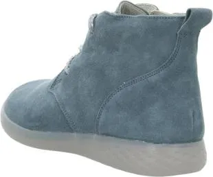 Waldläufer H-Chloe Damen Knöchelschnürer in Blau, Gr. 5.5 - Wanderschuhe mit hochwertigem Nubukleder, individueller Schnürung für perfekten Halt und innovativer Proaktiv-Innensohle für optimale Dämpfung und Fußgesundheit.